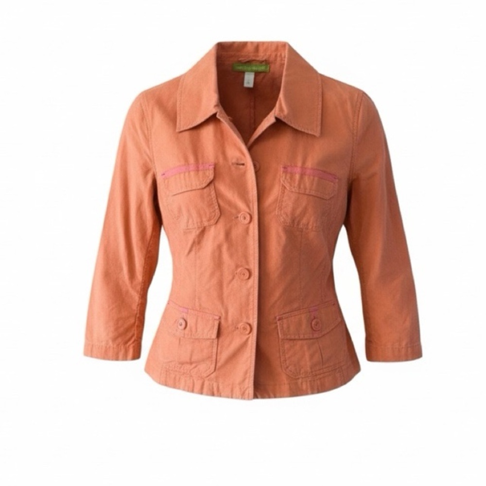 Sigrid Olsen Mayan Shore Coral Utility Jacket NWT